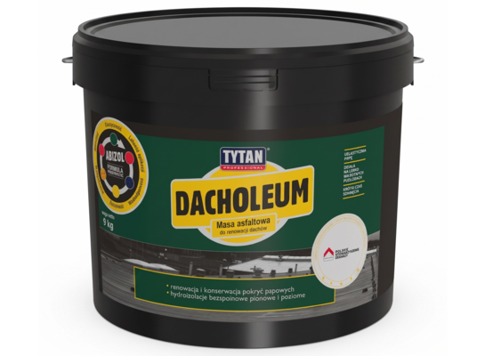 Masa asfaltowa do renowacji dachów Dacholeum 9 kg Tytan