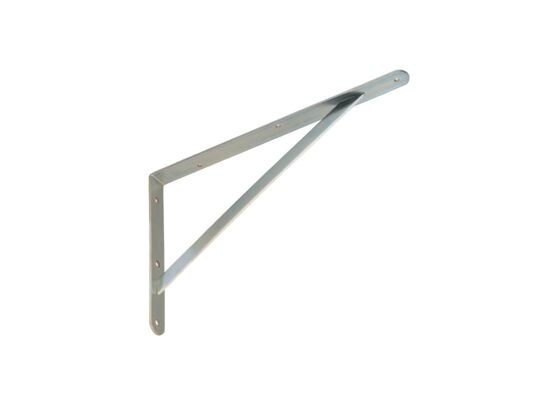 Wspornik pod półkę stalowy wzmocniony 400 mm cynk galwaniczny srebrny VELANO