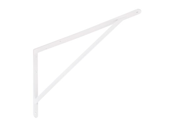 Wspornik stalowy wzmocniony płaskownikiem WSWP 500 biały VELANO