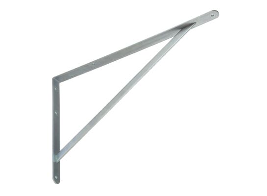 Wspornik stalowy wzmocniony płaskownikiem WSWP 500 cynk galwaniczny srebrny VELANO