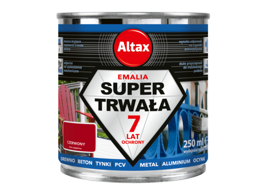 Emalia super trwała 250 ml czerwony Altax