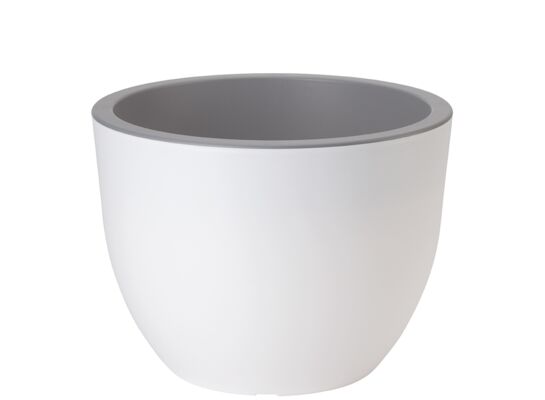 Donica MUNA okrągła 30 cm dwa kolory biały + beton