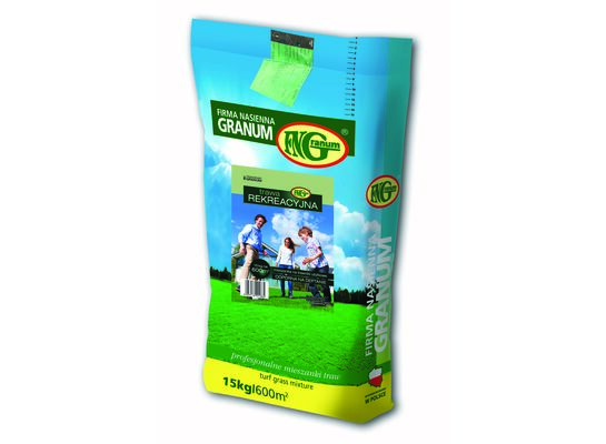 Mieszanka traw Rekreacyjna 15 kg worek papierowy GRANUM
