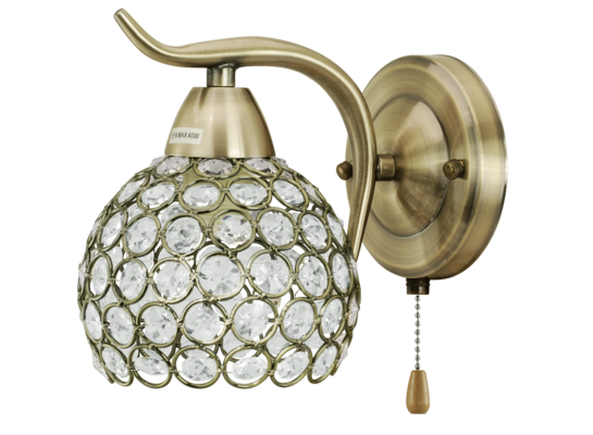 Lampa kinkiet 8707/1 21QG mosiądz Elem