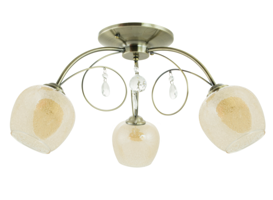 Lampa sufitowa 8823/3 21QG mosiądz Elem