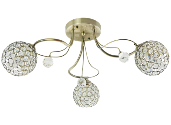 Lampa sufitowa 8825/3 21QG mosiądz Elem