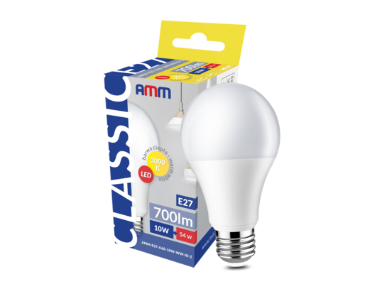 Żarówka LED E27 10 W kula AMM A60