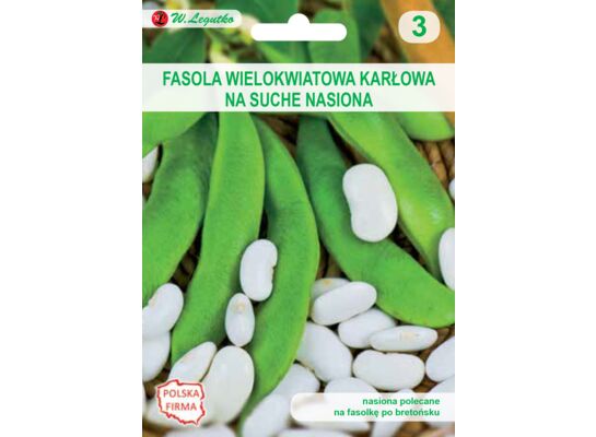 Fasola wielkokwiatowa karłowa na suche nasiona Kontra 30 g gc. 3 W.Legutko