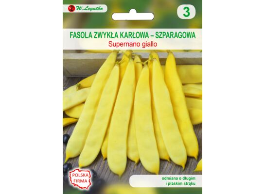 Fasola szparagowa karłowa żółtostrąkowa Supernano Giallo 35 g gc. 3 W.Legutko