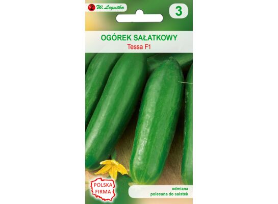 Ogórek do uprawy w gruncie i pod osłonami, sałatkowy Tessa mieszaniec 3 g gc. 3 W.Legutko