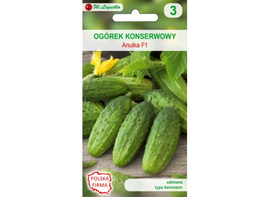 Ogórek gruntowy korniszonowy Anulka mieszaniec 3 g gc. 3 W.Legutko