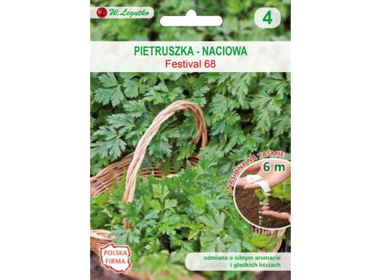 Nasiona na taśmie pietruszka naciowa o liściach gładkich Festival 68 W.Legutko
