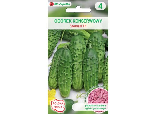 Ogórek gruntowy konserwowy Śremski F1 4 g gc. 4 W.Legutko