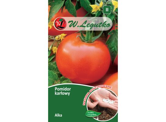 Nasiona otoczkowane pomidor gruntowy karłowy wiotkołodygowy Alka W.Legutko