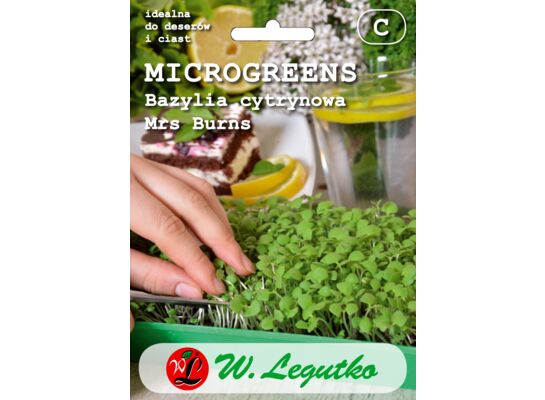 Bazylia cytrynowa Mrs Burns Microgreens W.Legutko