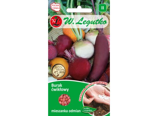 Nasiona otoczkowane burak ćwikłowy mieszanka odmian 2 g gc. II W.Legutko