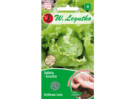 Nasiona otoczkowane sałata głowiasta krucha Królowa Lata 5 g gc. II W.Legutko