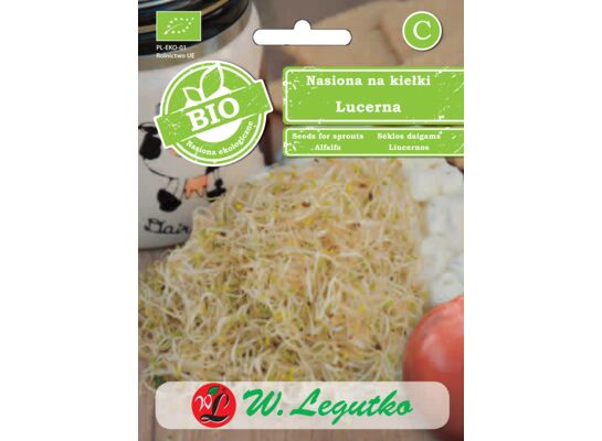 Nasiona na kiełki lucerna BIO W.Legutko