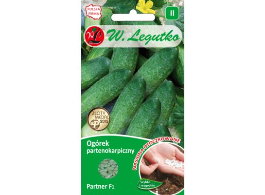 Nasiona otoczkowane ogórek partenokarpiczny Partner F1 1 g gc. II W.Legutko