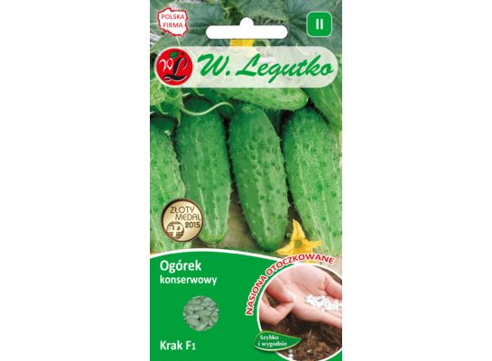 Nasiona otoczkowane ogórek gruntowy konserwowy Krak F1 1 g gc. II W.Legutko