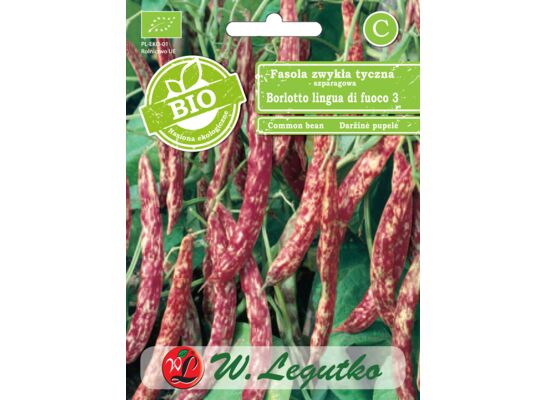 Fasola zwykła Borlotto Lingua Di Fuoco 3 BIO 30 g gc. C W.Legutko
