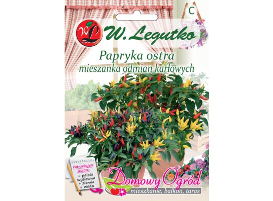 Papryka ostra mieszanka odmian karłowych W.Legutko