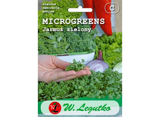 Jarmuż niski zielony, kędzierzawy Microgreens W.Legutko