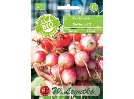 Rzodkiewka National 2 BIO 5 g gc. C W.Legutko