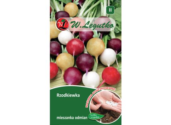 Nasiona otoczkowane rzodkiewka mieszanka odmian 6 g gc. II W.Legutko