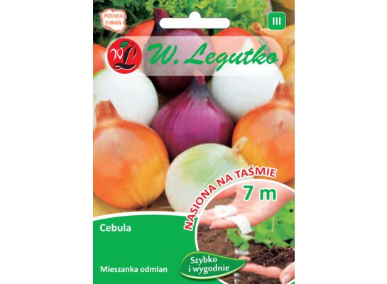 Nasiona na taśmie cebula mieszanka odmian 2 g gc. III W.Legutko