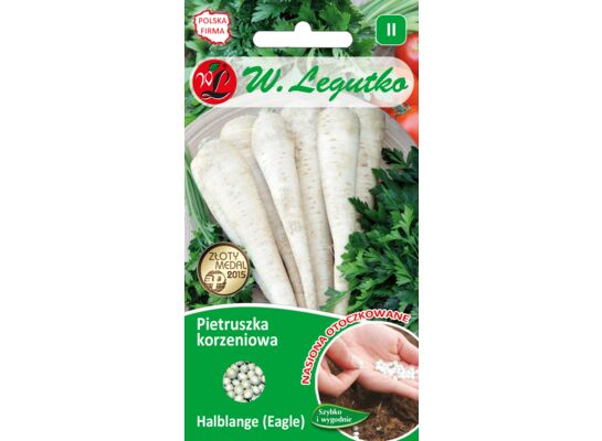 Nasiona otoczkowane pietruszka korzeniowa Halblange (Eagle) W.Legutko