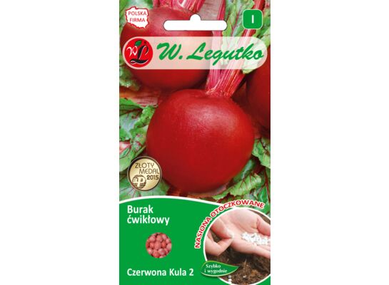 Nasiona otoczkowane burak ćwikłowy Czerwona Kula 2 okrągły 2 g gc. I W.Legutko