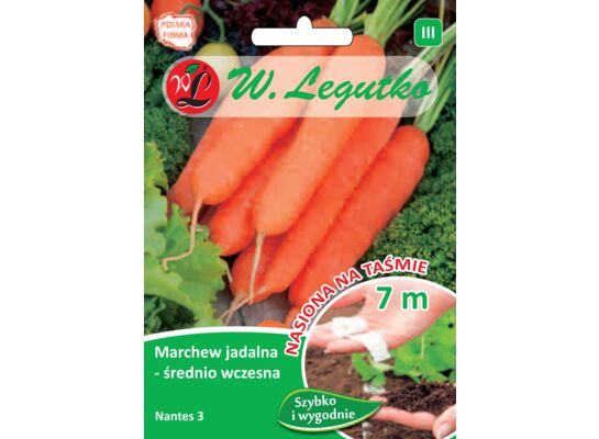 Nasiona na taśmie marchew jadalna Nantes 3 1 g gc. III W.Legutko