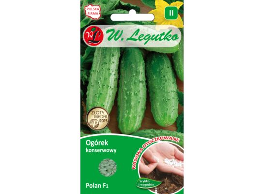 Nasiona otoczkowane ogórek gruntowy konserwowy Polan F1 1 g gc. II W.Legutko