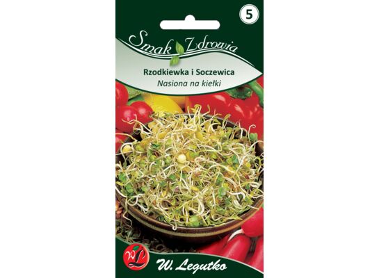 Nasiona na kiełki rzodkiewka i soczewica 30 g gc. 3 W.Legutko
