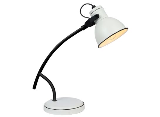 Lampka gabinetowa ZUMBA sztyca skos 1x40W E14 biały+czarny