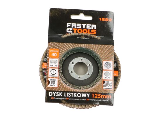 Dyski listkowy 125 mm 40 gr FASTER TOOLS