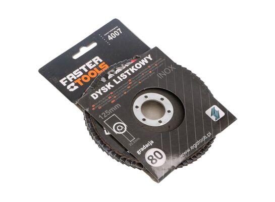 Dyski listkowy INOX 125 mm 80 gr FASTER TOOLS