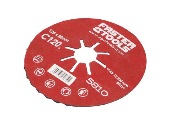 Dysk szlifierski karbowany 125 mm 120 gr FASTER TOOLS