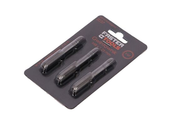 Gwintownik M8 - 3 sztuki FASTER TOOLS