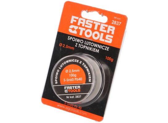 Cyna z kalafonią 100 g 2,5 mm FASTER TOOLS