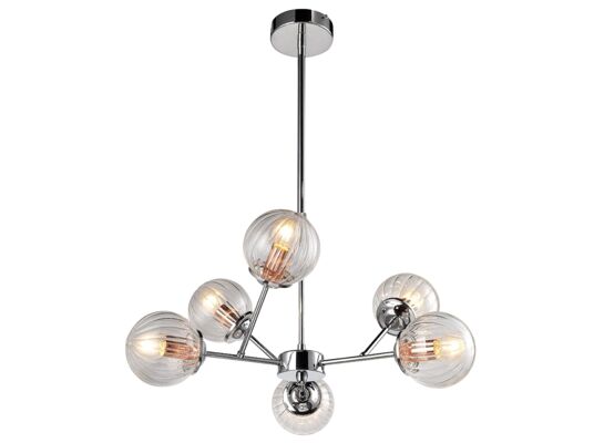 Lampa wisząca BEST 6x40W E14 chrom+miedź CANDELLUX