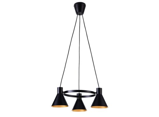 Lampa wisząca MORE 3x40W E27 czarny matowy CANDELLUX