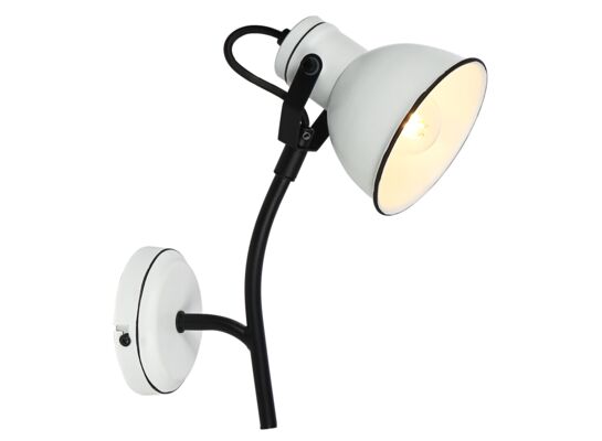 Kinkiet ZUMBA NA WYSIEGNIKU 1x40W E14 biały+czarny CANDELLUX