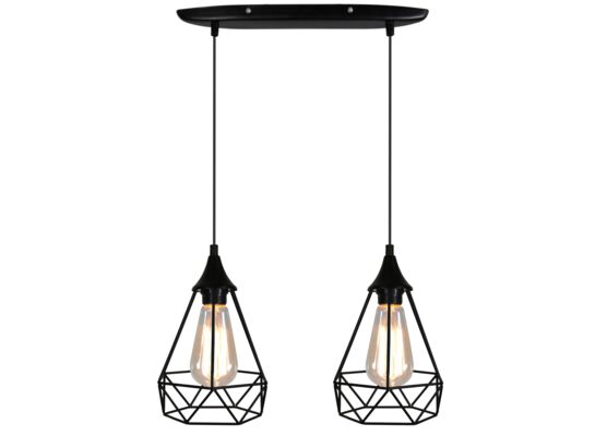 Lampa wisząca GRAF 2x60W E27 czarny CANDELLUX