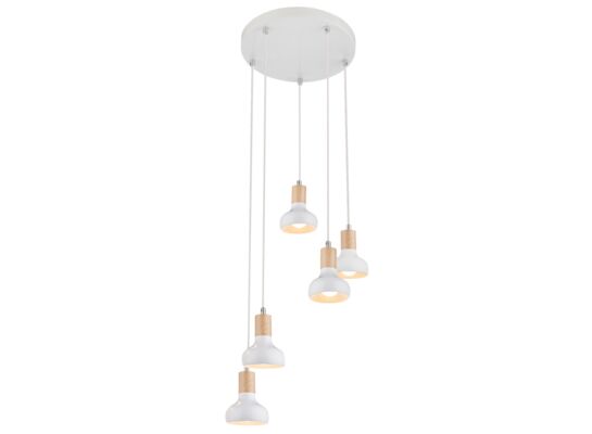 Lampa wisząca PUERTO 5x40W E14 na talerzu biały CANDELLUX