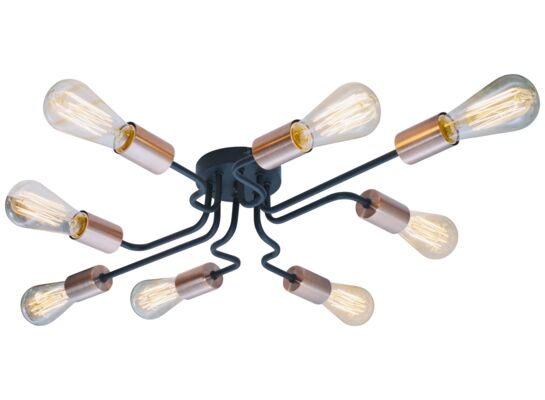 Lampa HERPE AMPLA LONG 8x60W E27 czarny CANDELLUX