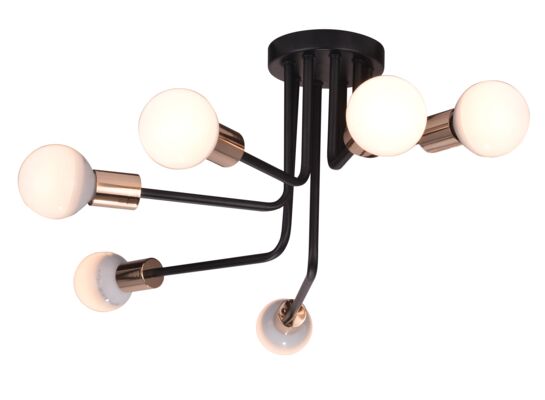 Lampa wisząca SPILL 6x60W E27 czarny CANDELLUX
