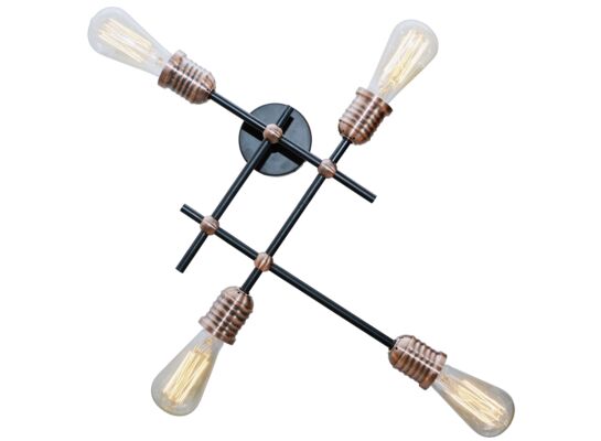 Lampa KIRIMU AMPLA 4x60W E27 czarny CANDELLUX