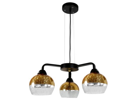 Lampa wisząca CROMINA GOLD 3x60W E27 czarny CANDELLUX